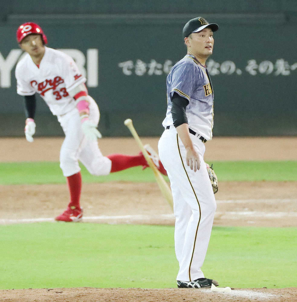 阪神・秋山　6回3失点で3戦連続白星お預け　一発に泣く