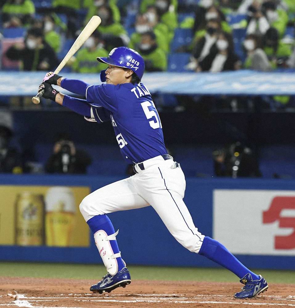 中日　2年目の滝野がプロ初安打「硬くならずに楽しんで積極的にいこうと」