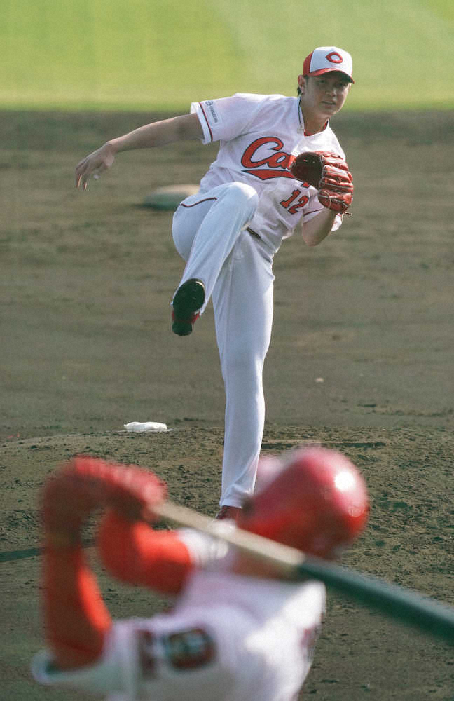 誠也抑えた！クロン斬った！広島ドラ3大道が初のシート打撃で快投