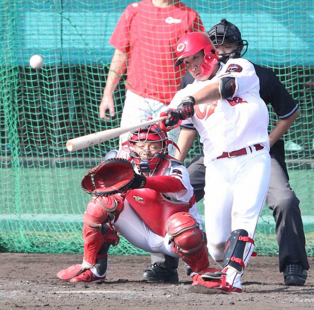 こちらの石原も頼りになります　広島のチーム1号は2年目の貴規　昨季引退した慶幸の穴埋める