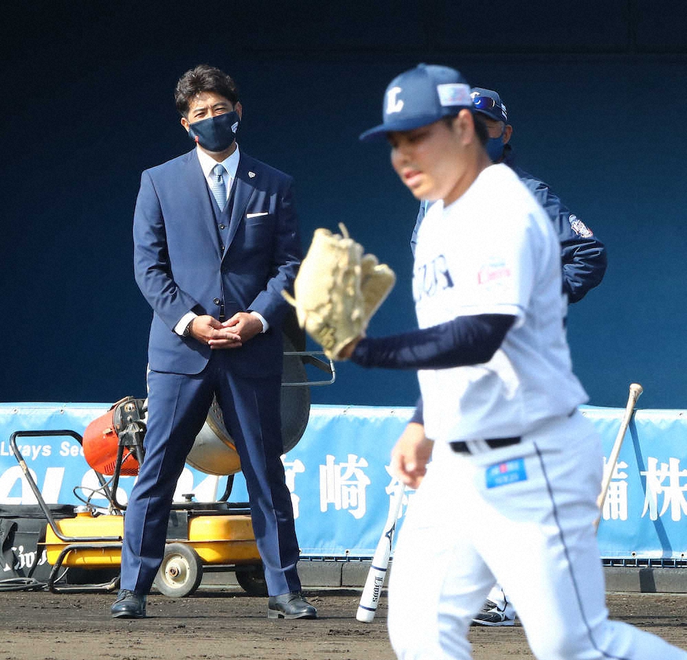 侍・稲葉監督が視察　西武・平良、沖縄県勢初金メダリストへ「選ばれるように頑張る」