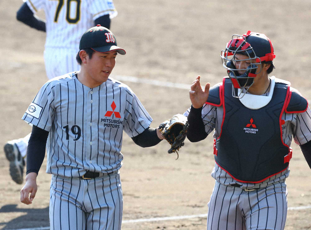 今秋ドラフト上位候補の三菱倉敷・広畑　阪神2軍戦で3回2失点　最速150キロ