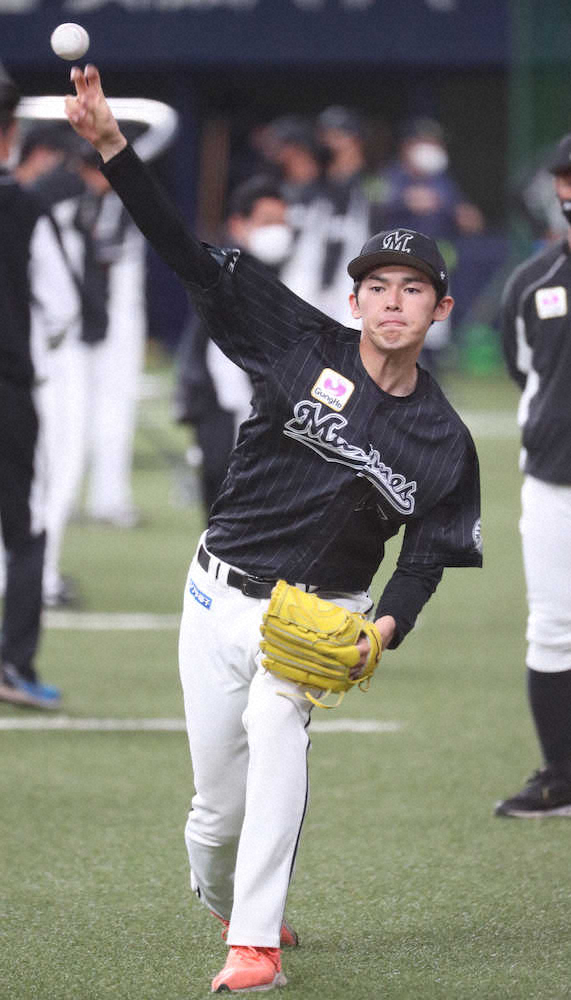 ロッテ朗希、5日にシート打撃登板　12、13日の中日戦で実戦デビューか