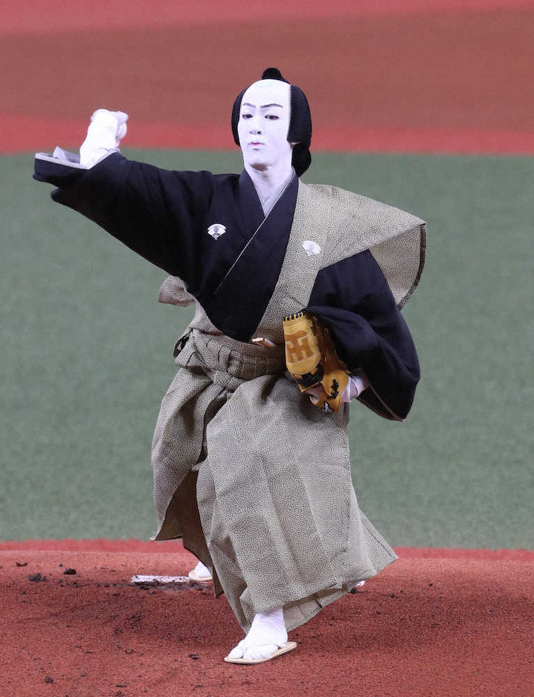 阪神の本拠地開幕セレモニーに歌舞伎の尾上右近が登場「ちょう、ちょう、ちょう、楽しかった」