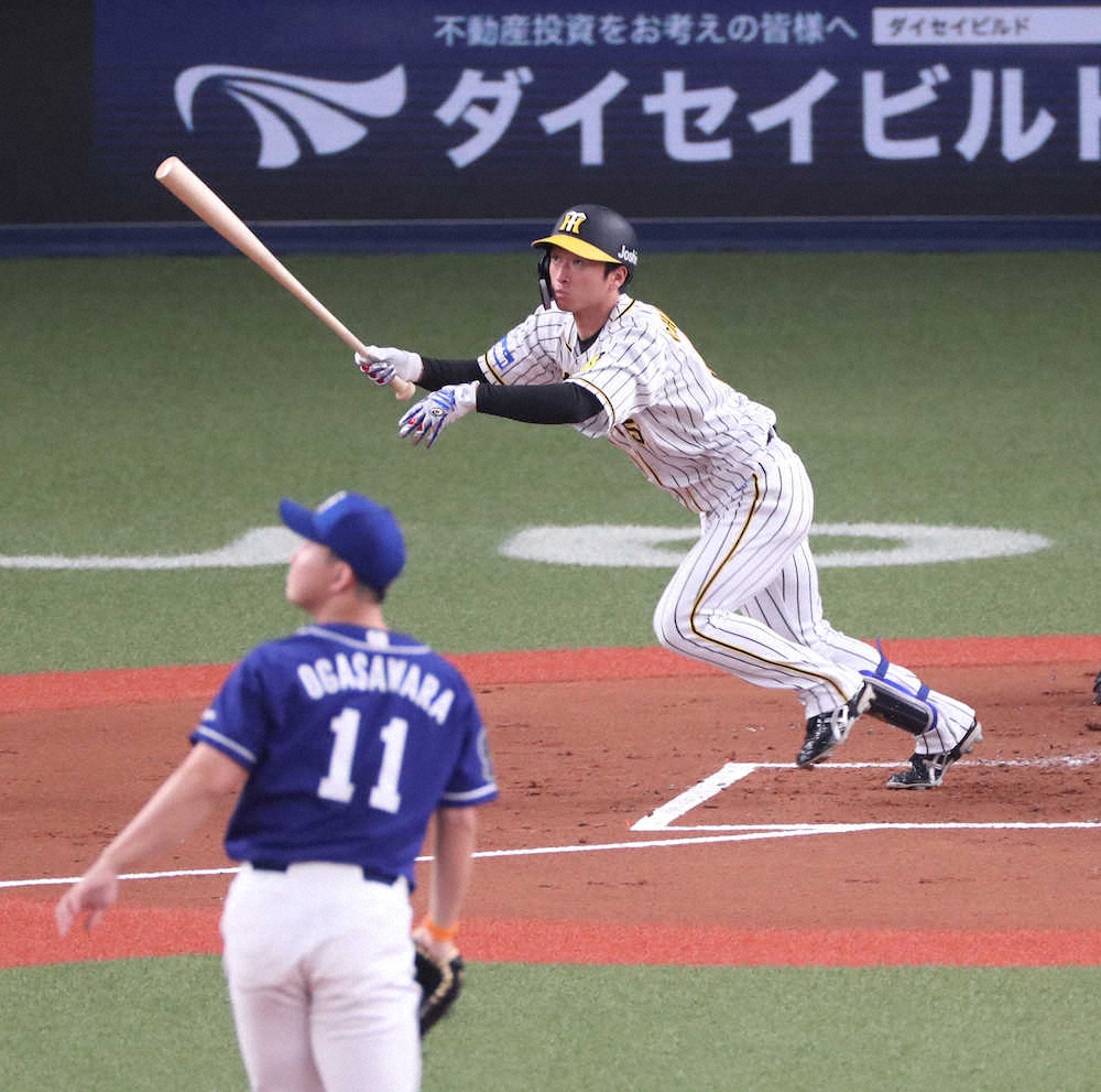 “悩める”阪神・近本　先頭打者弾で先制　開幕8戦で打率・121だったが、ついに今季1号
