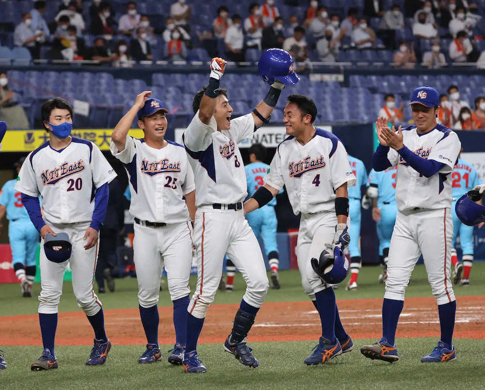 NTT東日本が8強一番乗り　4番・向山が大会史上4本目のサヨナラ満塁弾