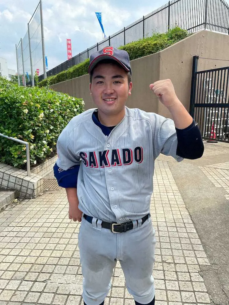 坂戸　13点コールド勝ち　エースで主将の水野「自分たちの思い通りの試合運びができた」