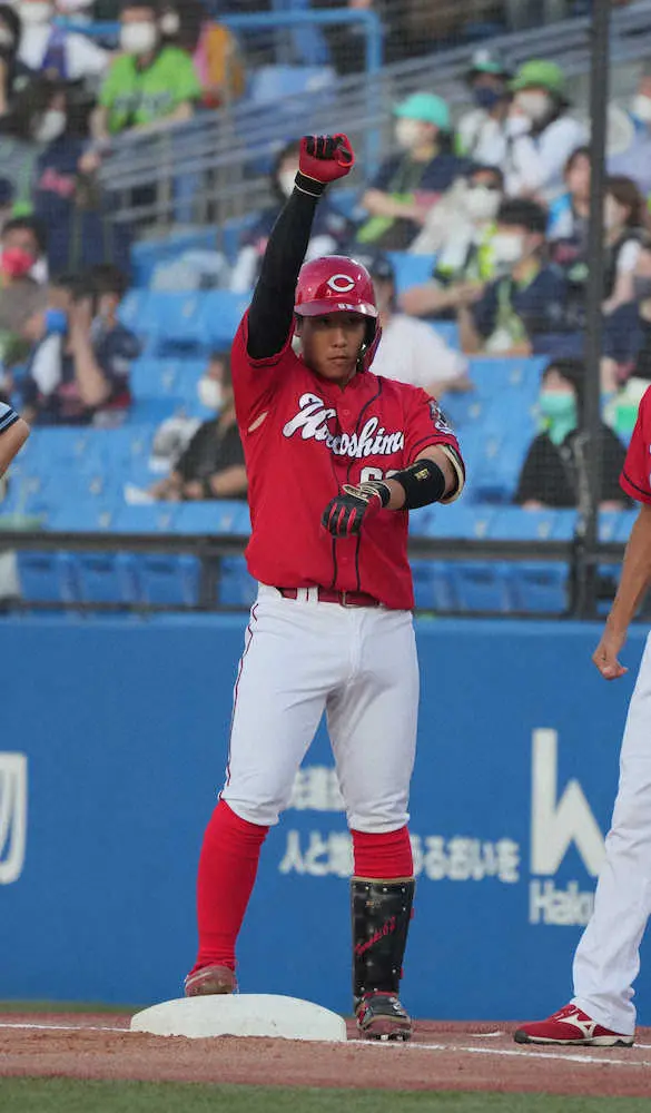 広島・石原　初のV撃＆好リードで貢献「昨日、僕が出たら逆転負け。何としてでも勝つって気持ちだった」