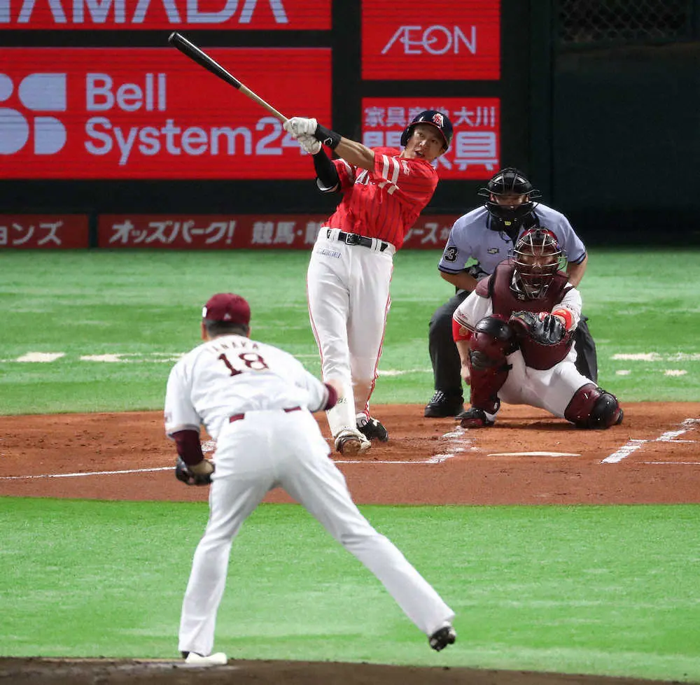 ソフトバンク・柳田　本塁打単独トップ22号も空砲　楽天・田中将の“メジャー流”の投球にお手上げ