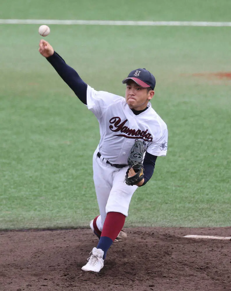 【画像・写真】秋大阪3位の山田が辛勝発進　9回追いつき10回に勝ち越し　エース坂田が10回2失点完投