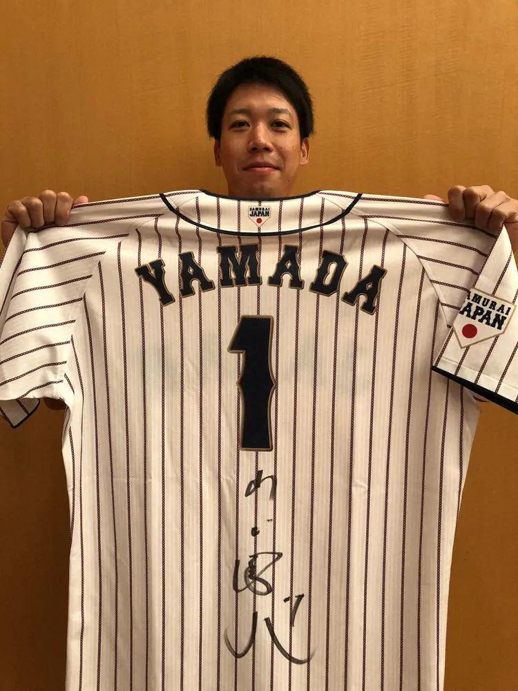 野球日本代表として東京五輪で金メダルを獲得したヤクルト・山田哲人（写真提供：NPBエンタープライズ）
