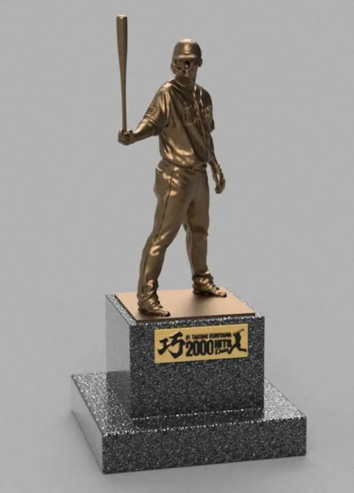 西武・栗山の2000安打達成を記念し実寸大銅像を990万円で販売　高さ280センチ、重さ2・8トン