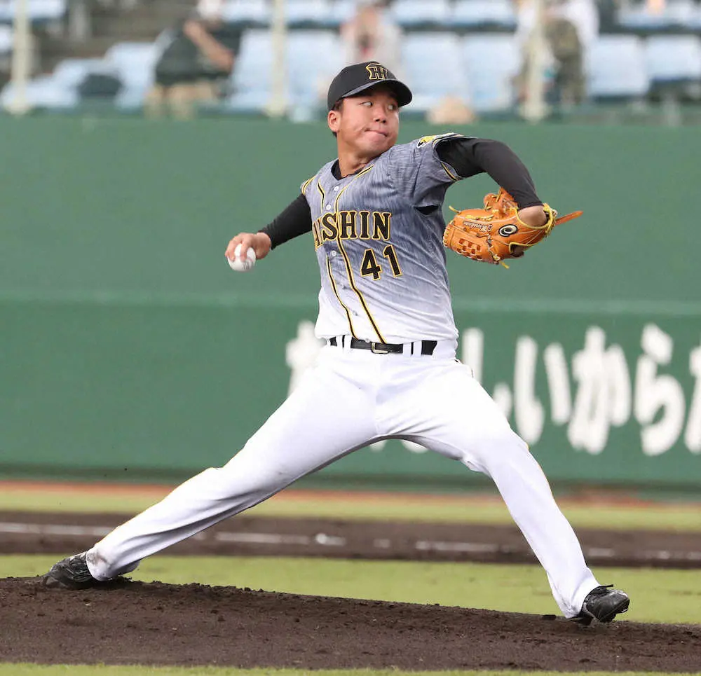 阪神・村上が自らのミス響き6回に先制許す　5回2死まで完全投球も　ファーム日本選手権