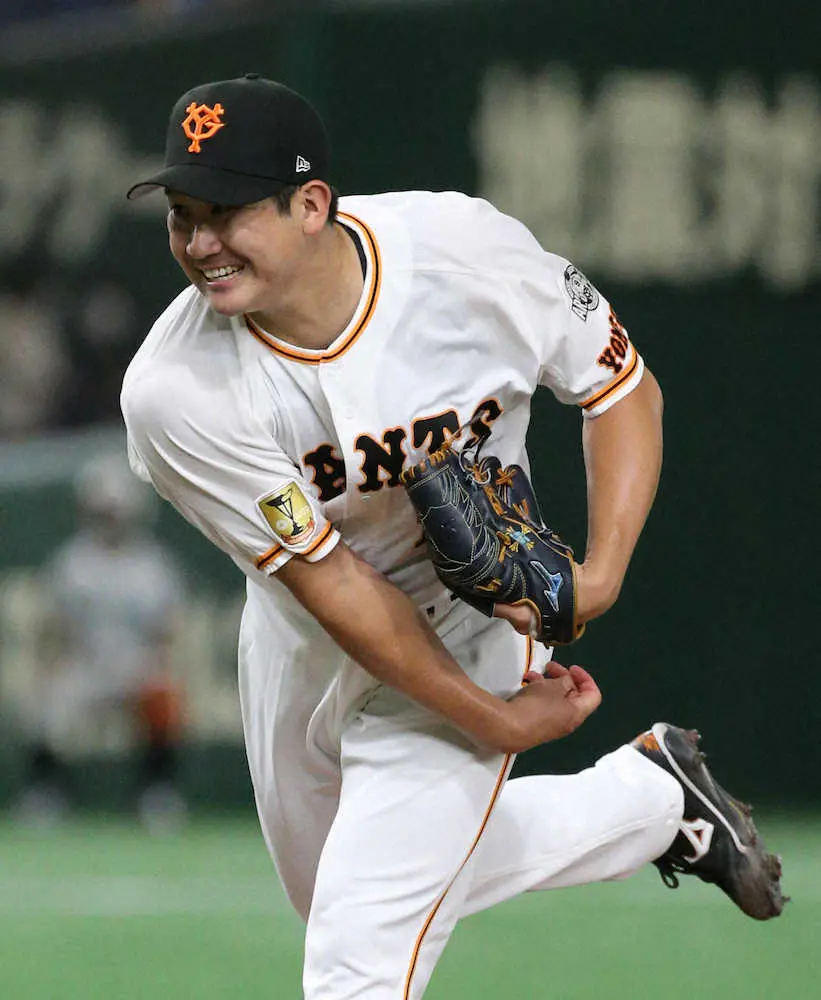 巨人・菅野は5回1失点　ヤクルト戦連続無失点22イニングでストップも6勝目権利