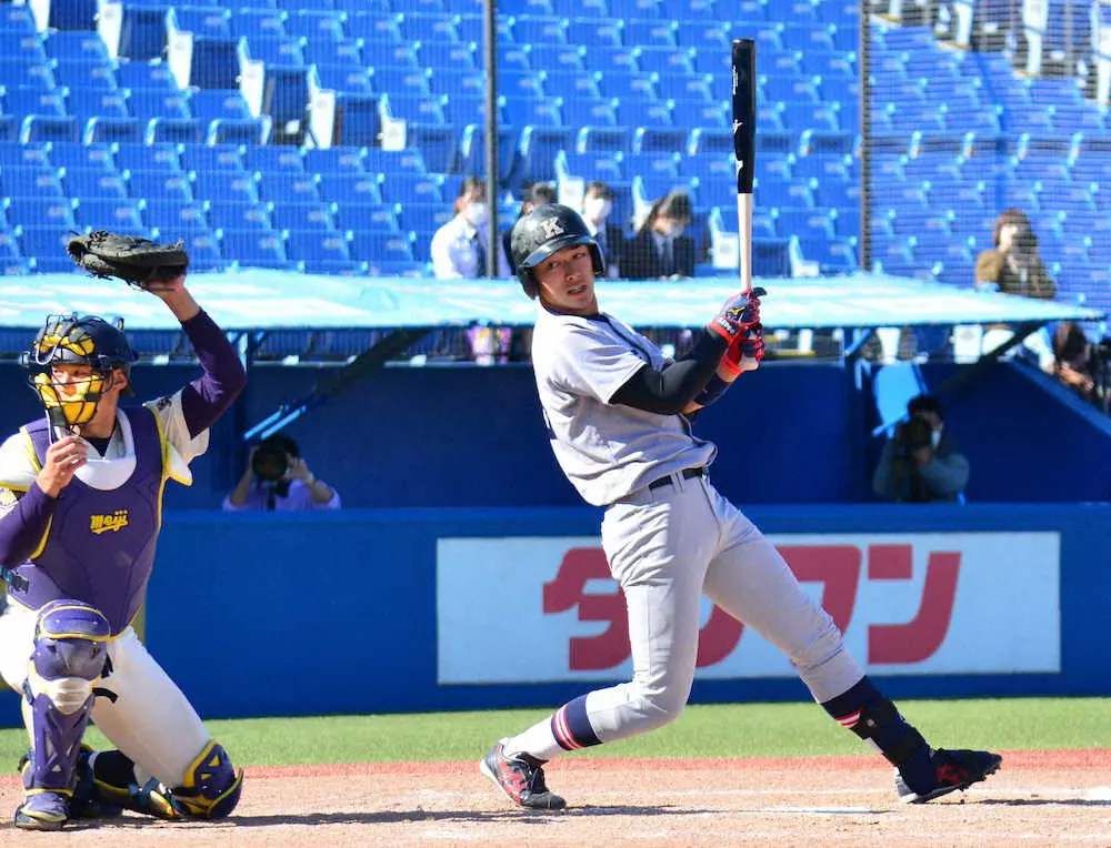 【画像・写真】慶大・清原正吾　4番で3打数ノーヒット　明大と引き分け