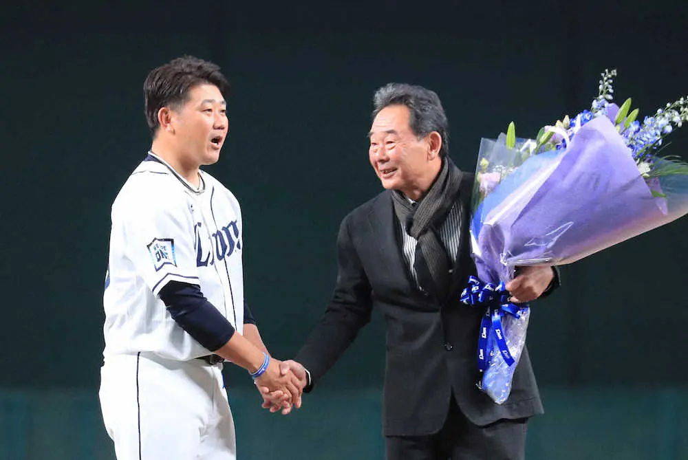 松坂大輔さんに恩師・東尾修さんが“約束のボール”延長戦の願い「ライオンズのユニホームしか…」