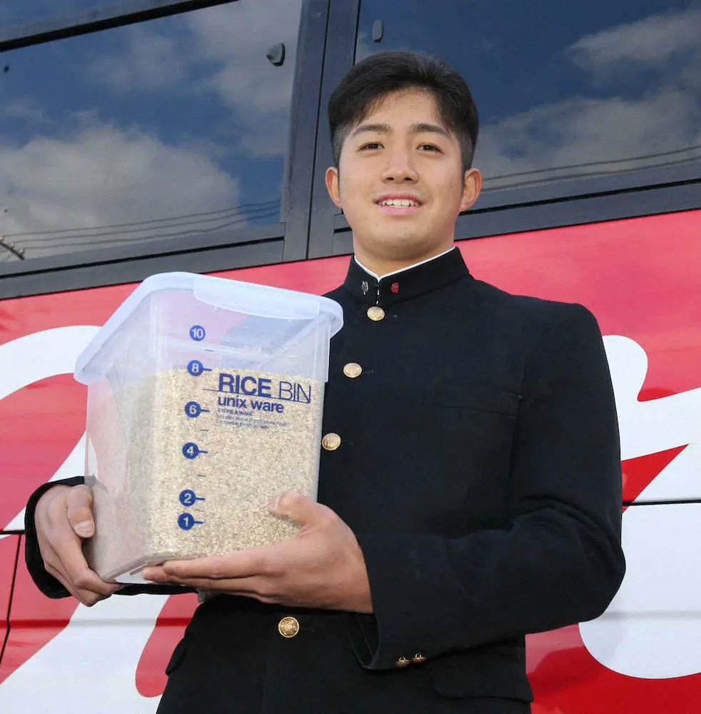 広島ドラ7・高木が米持参で入寮　規格外の大食漢!?と思いきや「食べられないお米なんですけど…」