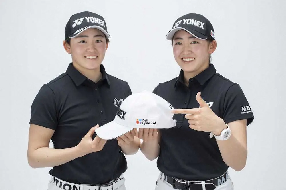 ゴルフ　双子の岩井姉妹　ベルシステム24とスポンサー契約