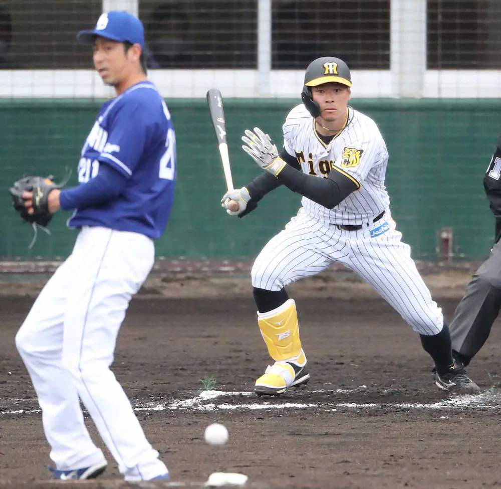 今年は違うぞ！阪神・佐藤輝　苦手の竜から同点適時打　4番争いも激化必至