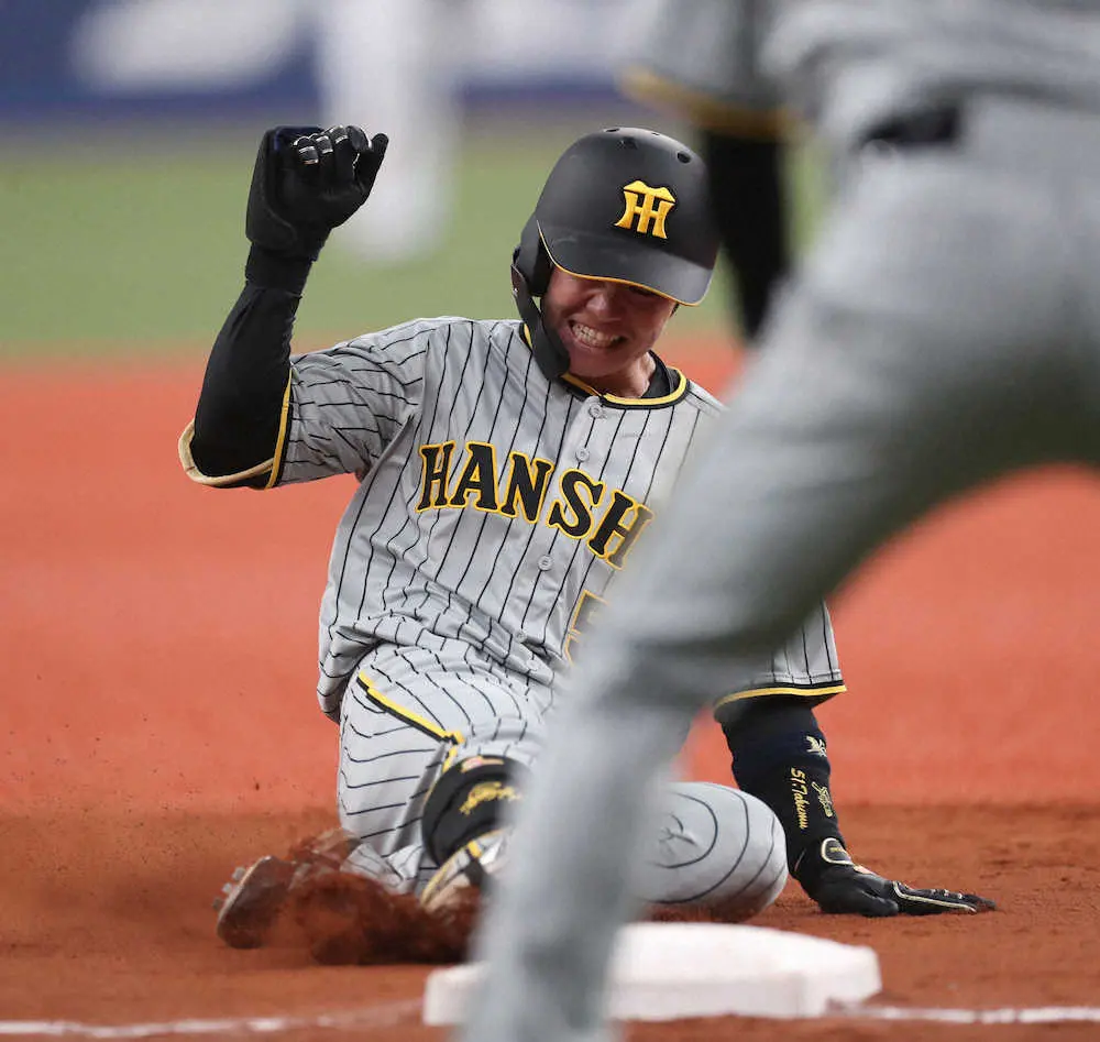 131日ぶり1軍で躍動！阪神・中野が決勝三塁打　開幕遊撃へ「アピールしないといけない立場」