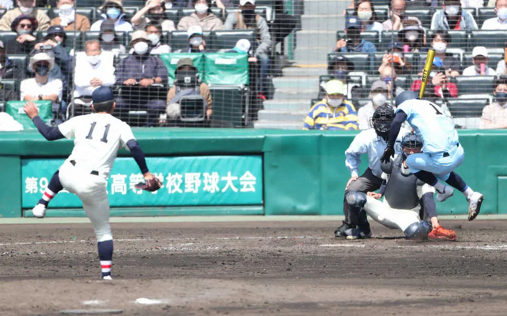 死球を受けた近江のエース・山田は打撲　決勝出場は当日朝の様子を見て決定
