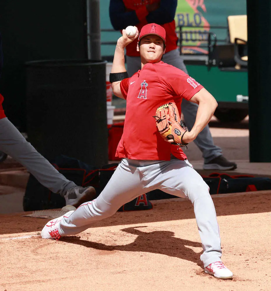 エンゼルス・大谷　オープン戦2号2ラン！左翼席へ　試合前にはブルペン入り24球