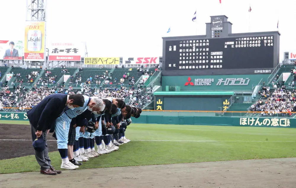 近江　滋賀県勢初Vならず、大量18失点　エース山田は3回途中4失点降板