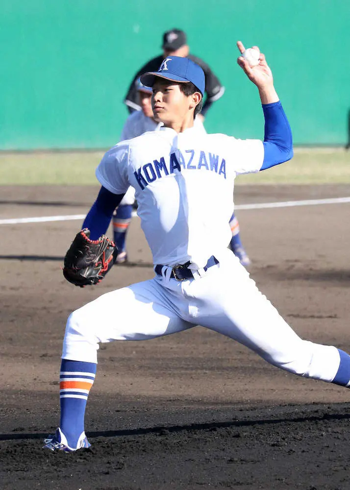 駒大2年生左腕・高井　初先発でリーグ戦初先発初勝利