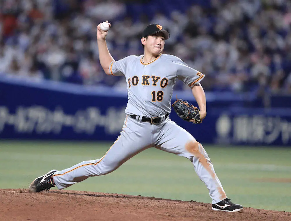 2連敗中の巨人・菅野、7回1失点好投　勝利投手の権利を持って降板　6回には自ら適時打も放つ