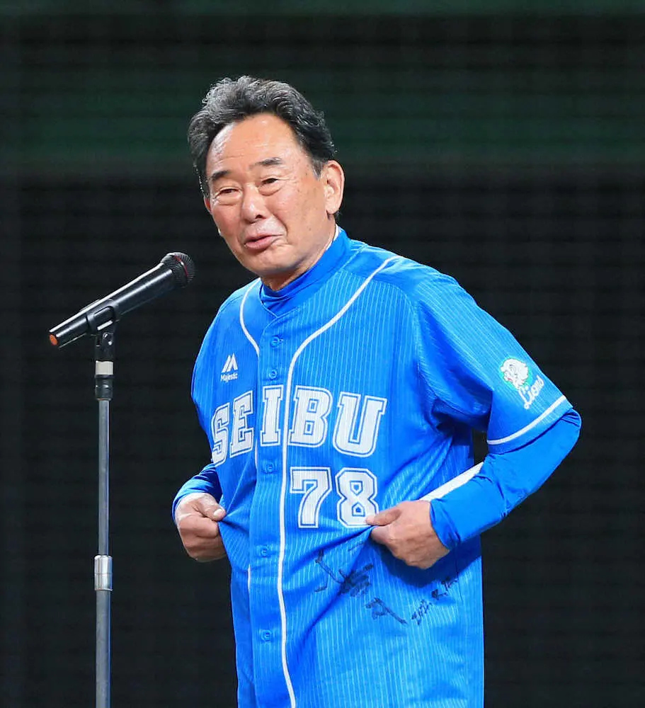 東尾修氏　復刻ユニ着用でセレモニーに登場「私の監督の時の選手の皆さんが、コーチをしている」