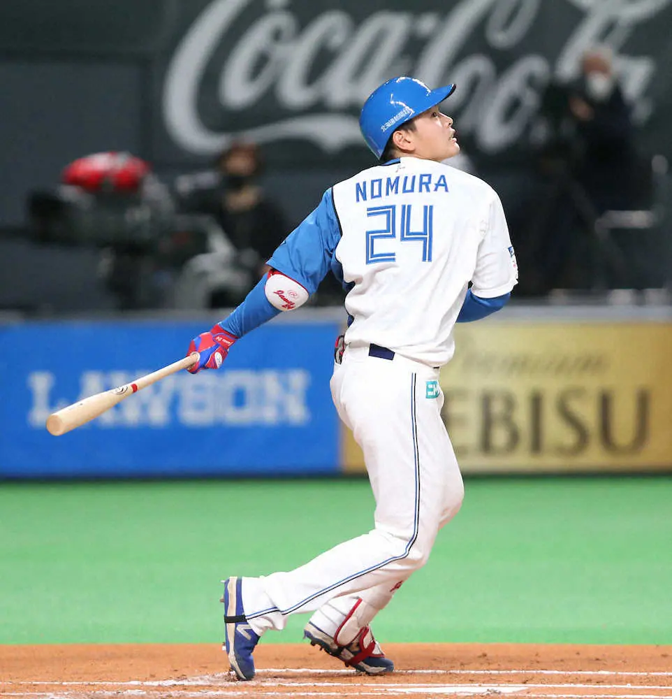 【画像・写真】日本ハム野村が先制打　2度目のカード勝ち越しへ4番の仕事「いいところに落ちてくれてよかった」