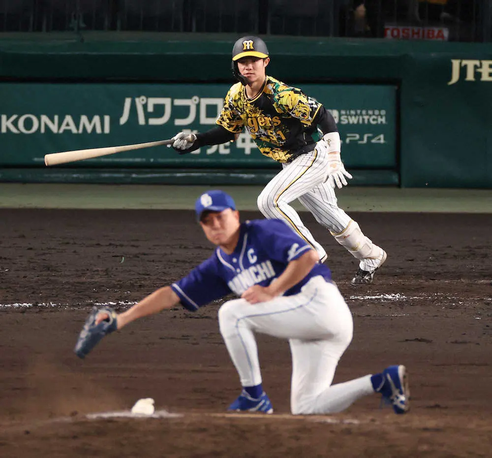 【画像・写真】左ズラリ！阪神の新クリーンアップが4球で大野雄攻略　中野＆佐藤輝の安打に糸井が適時打で反撃ののろし