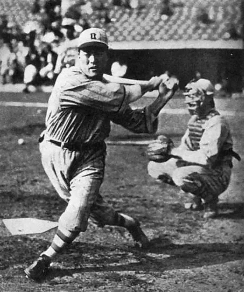 1936年、優勝決定シリーズ「洲崎の決戦」で本塁打を放った景浦将