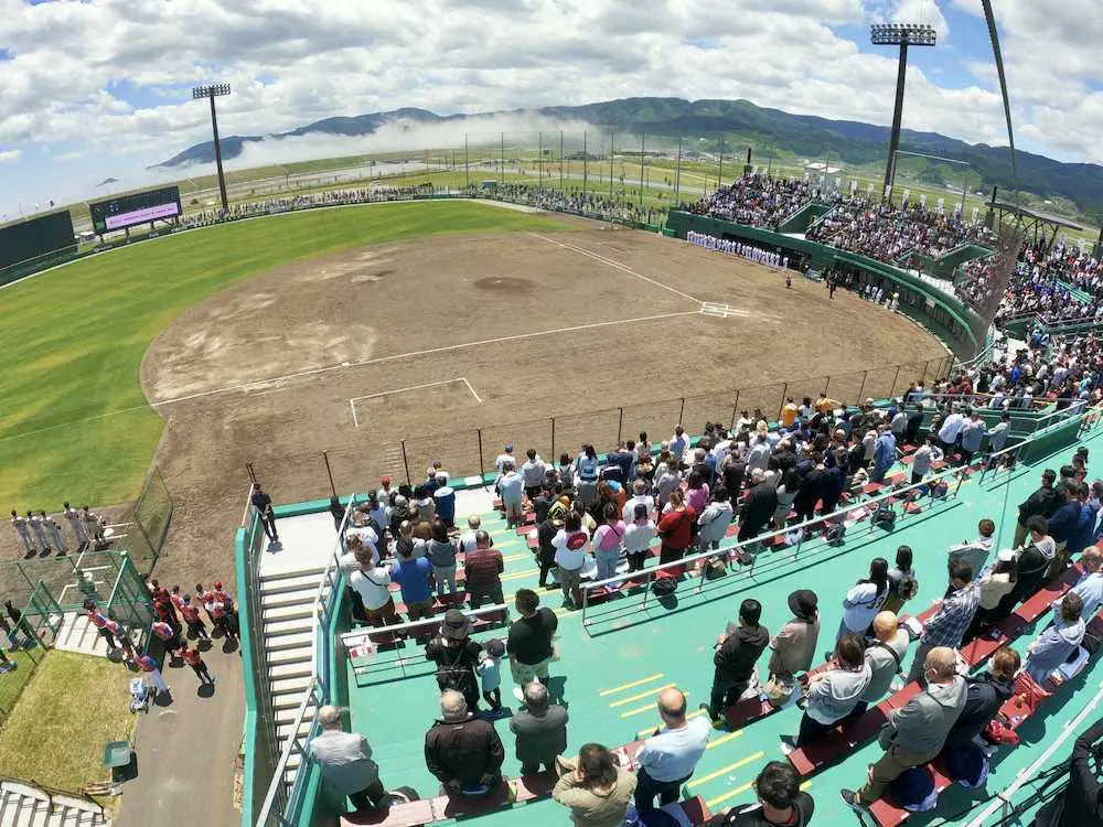 陸前高田で12年越しのプロ野球公式戦が実現　「奇跡の一本松球場」でイースタンL楽天VS巨人