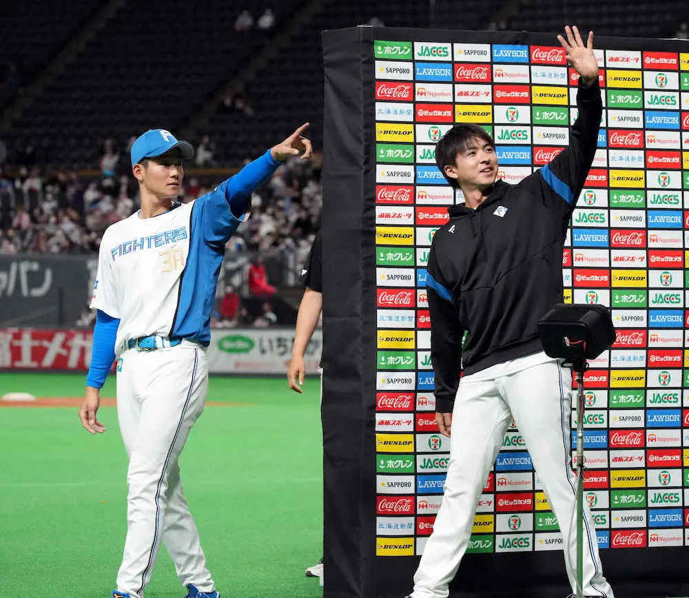日本ハム・石井　両親の前で決勝三塁打　実家の「石井米」をお立ち台でPR
