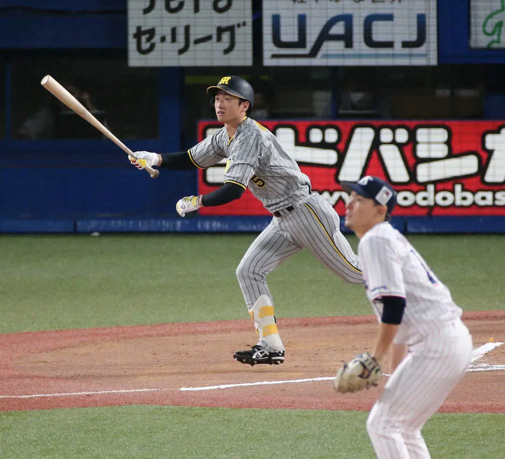 阪神・近本、今季1号2ラン　連続安打30試合で止まってもリスタートの一戦で快音