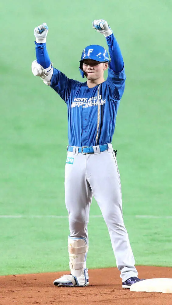 日本ハム・清宮が3試合連続打点　2戦連発に続いて先制二塁打
