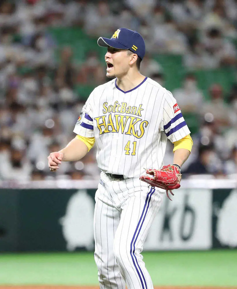 ソフトバンク・千賀　完全試合まで残り9人も…先頭・福田三失で出塁、宗に二塁打で完封も消えた