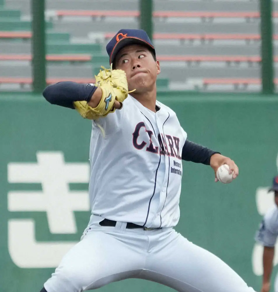 【画像・写真】高校野球北北海道大会　クラーク、投打かみ合う快勝発進　エース山中「いつも通りやれば大丈夫」