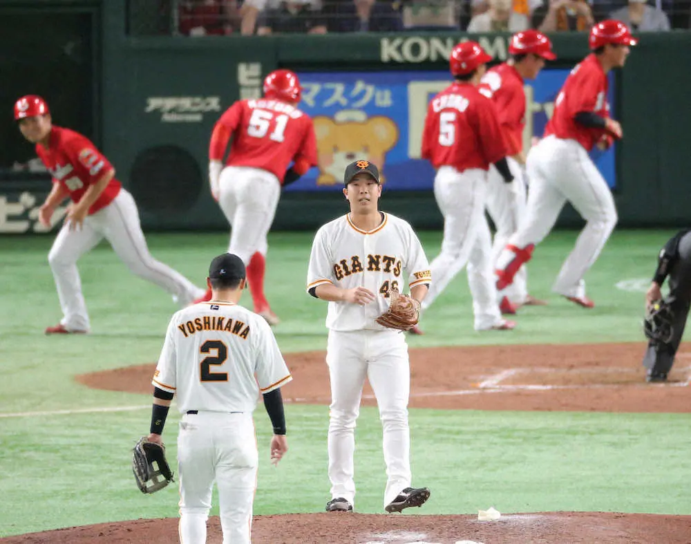 巨人　史上初の悪夢…広島にプロ野球記録タイ3戦連続グランドスラム被弾　4点リードの4回6失点