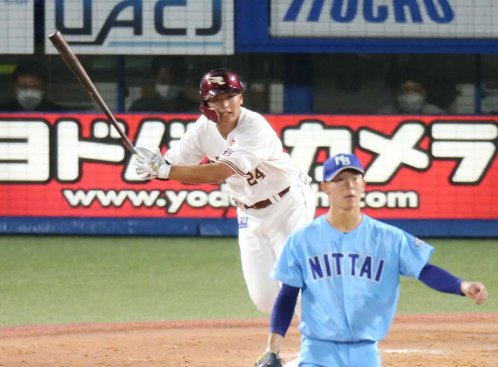 楽天・黒川が4安打2打点　日体大・矢沢からも二塁打　「いつか侍ジャパンに選ばれれば」