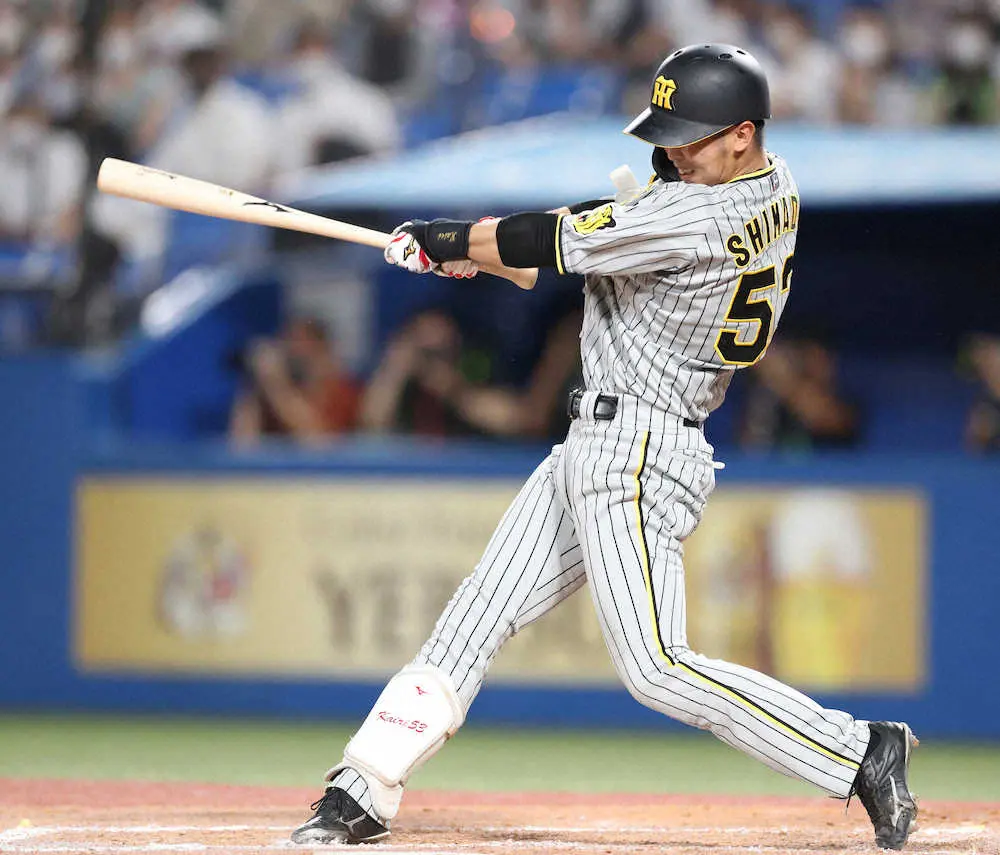 阪神　島田がチーム61イニングぶりの適時打を記録