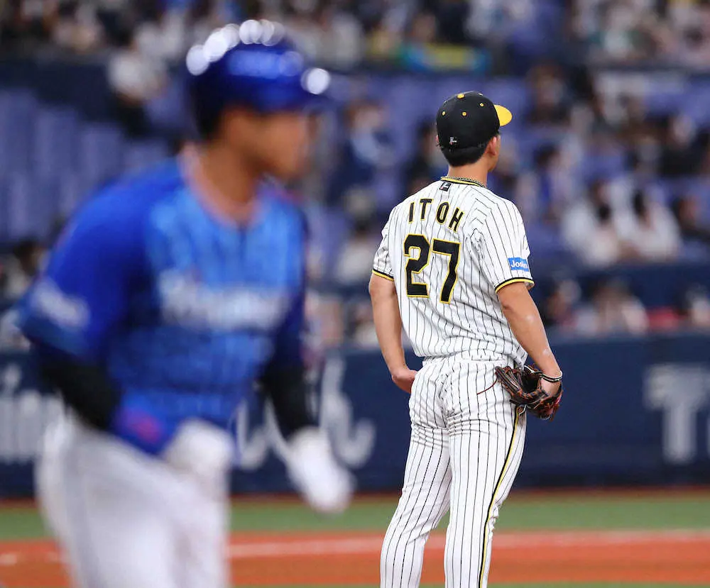 阪神・伊藤将　430人目の悲劇　今季自身初満塁のピンチで、対戦「13の0」桑原に…　まさかの満塁被弾