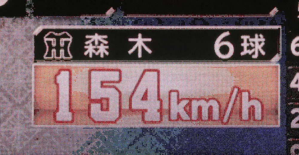 ＜中・神＞先発・森木のピッチングMAX154キロ（撮影・成瀬　徹）　