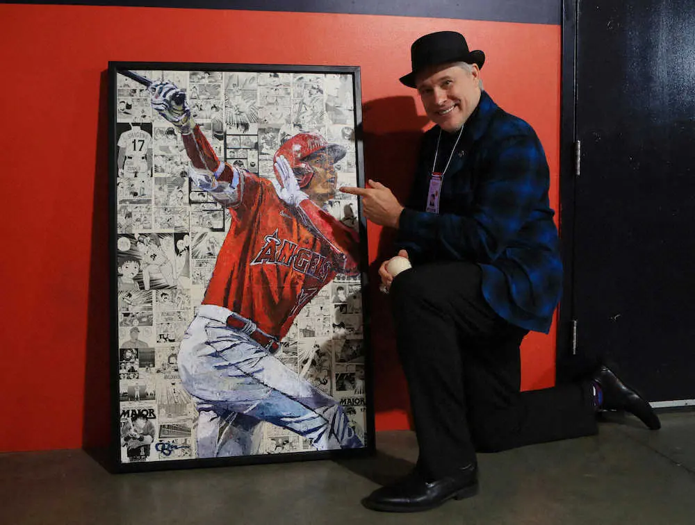 MLBクラブハウス“有名画家”の新作は大谷「彼の活躍はまるで漫画の世界」