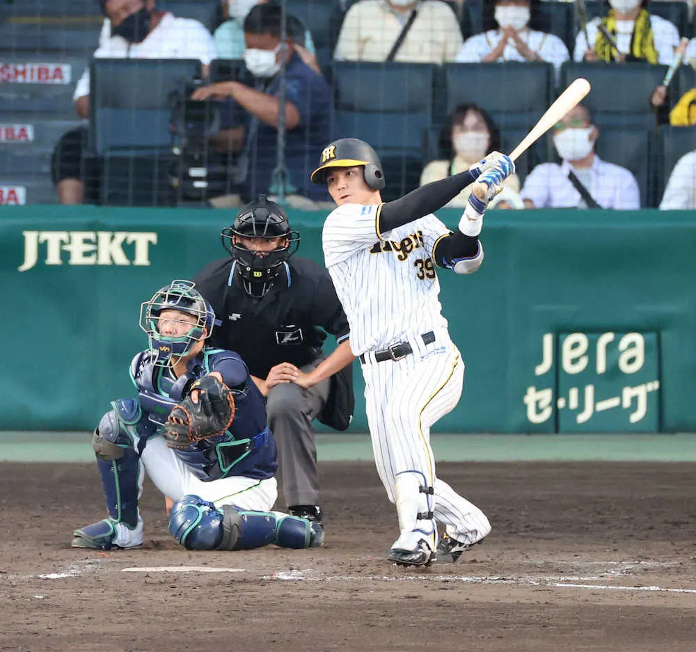 阪神・栄枝プロ第一歩「入団会見の時に矢野さんの39をこえると言いましたが、なにもできていなかった」