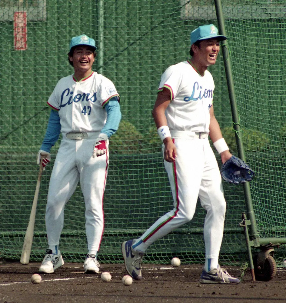 1986～94年の西武“黄金時代”を支えた渡辺久信投手（右）と工藤公康投手