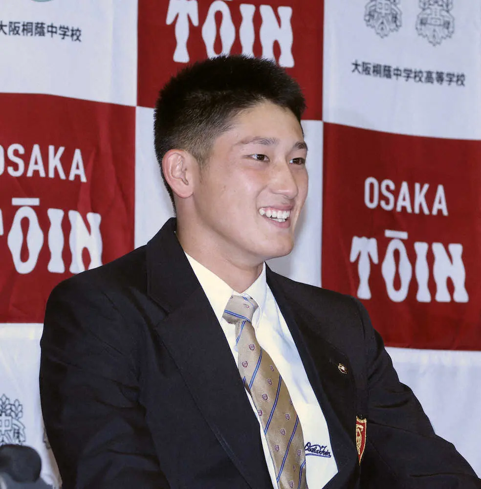 【ドラフト会議】DeNA1位の大阪桐蔭・松尾「ほっとした気持ち。今永選手とバッテリーを組んでみたい」