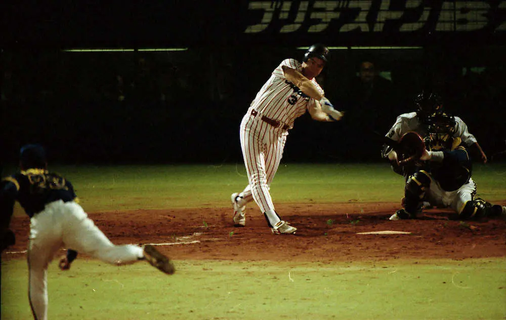95年日本シリーズ第4戦、小林宏の14球　空振り三振するオマリー