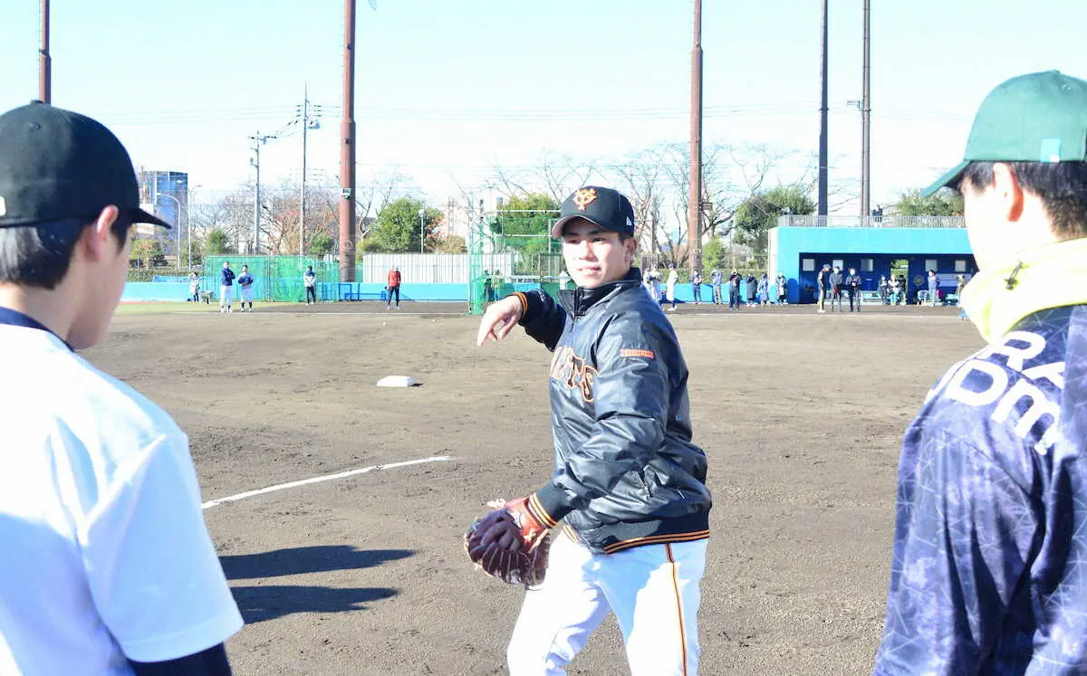 【画像・写真】巨人ドラフト4位・門脇が「甲子園夢プロジェクト」合同練習会に参加